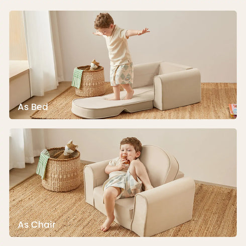 Tiny Land® GentleSnug Kid Chair - Beige White