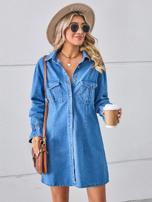 pocketed-dropped-shoulder-mini-denim-dress OhSoStyled - Sophia's Style-1