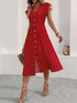 button-front-midi-dress-with-ruffle-sleeves-Sophia's Style-1