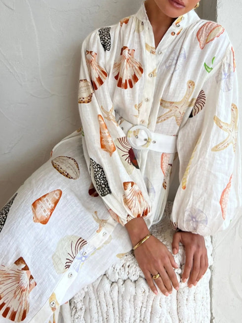 printed-balloon-sleeve-maxi-shirt-dress-OhSoStyled-Sophia's-Style-2