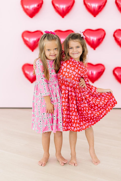 hearts-hugs-3-4-sleeve-pocket-twirl-dress Mila & Rose - Sophia's Style-2