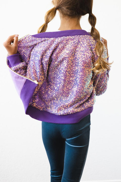 purple-sequin-jacket Mila & Rose - Sophia's Style-Purple Sequin Jacket-2T--1