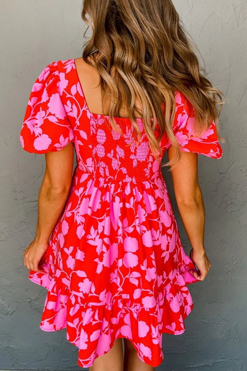 floral-puff-sleeve-sweetheart-neck-ruffled-mini-dress OhSoStyled at Sophia's Style-3
