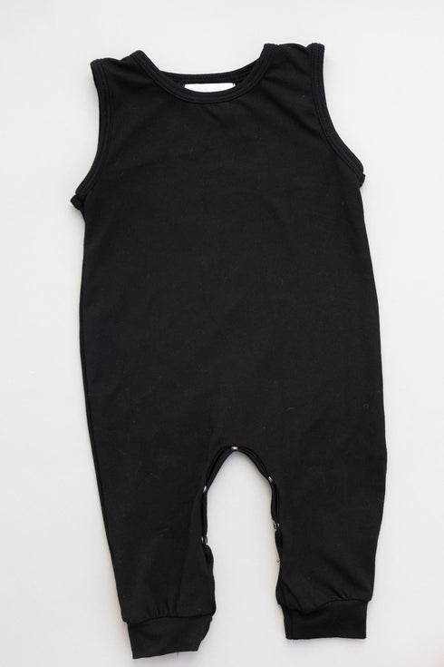 black-tank-one-piece-jogger Mila & Rose - Sophia's Style-Black Tank One-Piece Jogger-0-3M--1