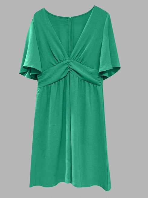 v-neck-flutter-sleeve-summer-dress-Sophia's Style-3