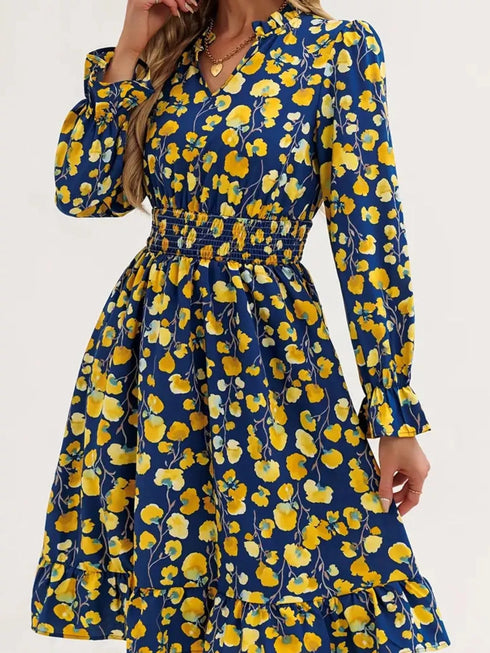 floral-notched-flounce-sleeve-dress-OhSoStyled-Sophia's-Style-15