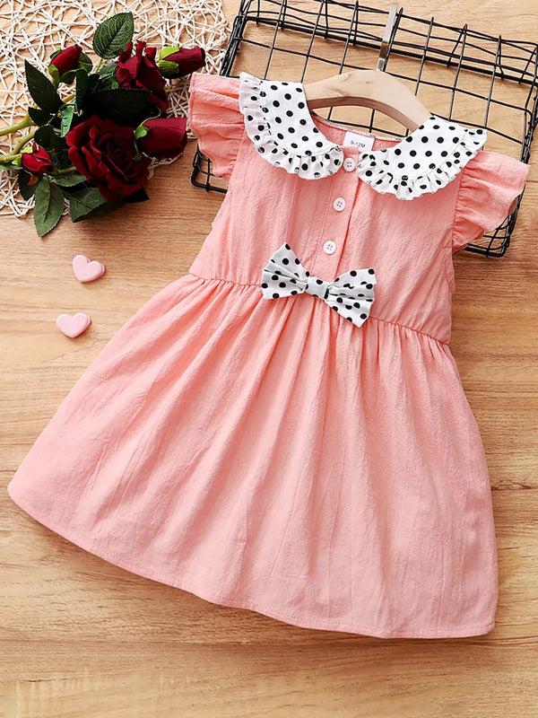 childrens-bow-peter-pan-collar-ruffle-sleeve-dress-ohso-kids-sophias-style-1