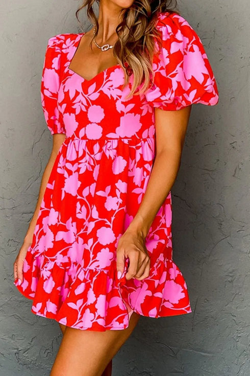 floral-puff-sleeve-sweetheart-neck-ruffled-mini-dress OhSoStyled at Sophia's Style-4