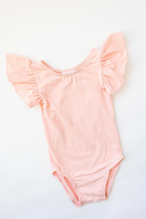 peach-s-s-flutter-sleeve-leotard Mila & Rose - Sophia's Style--2T--3