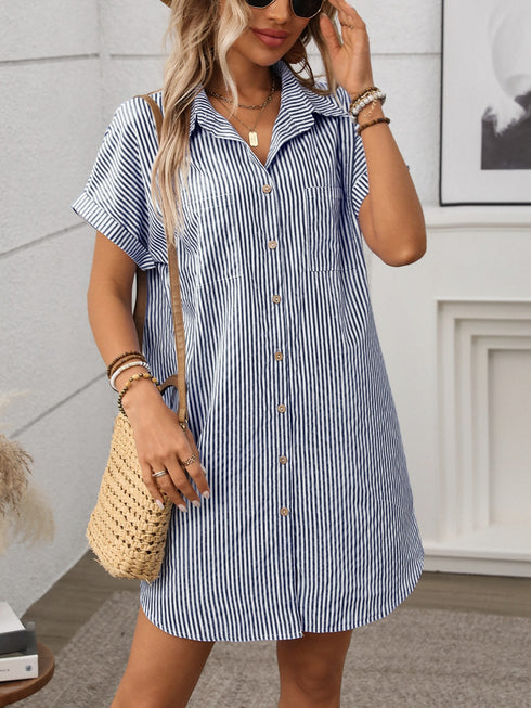 striped-button-down-short-sleeve-mini-dress OhSoStyled - Sophia's Style-9