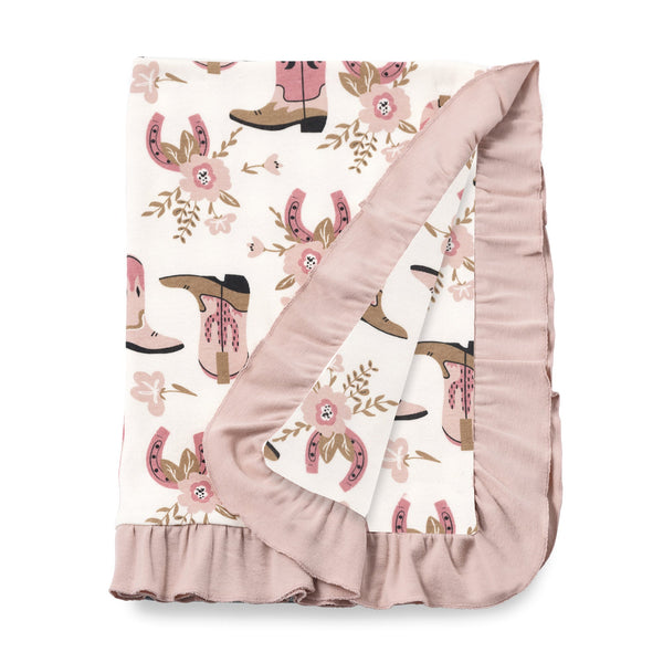 cowgirl-boots-stroller-blanket Sophia's StyleBaby Blankets-1
