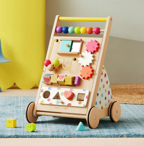 tiny-land®-premium-natural-wooden-activity-walker-Tiny Land-Sophia's Style-baby walker-1