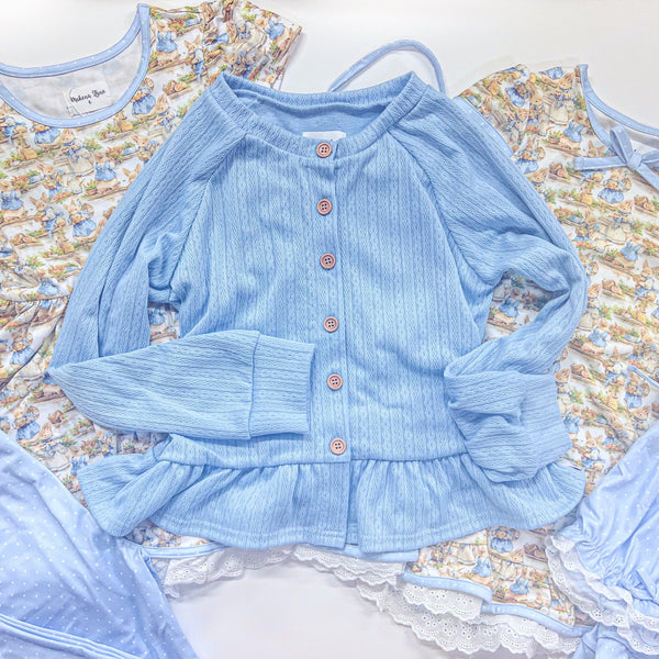 blue-spring-ruffle-cardigan-Makena Lane at Sophia's Style-1