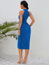 slit-ruched-mock-neck-sleeveless-dress OhSoStyled at Sophia's Style-8