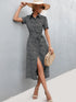 printed-tie-waist-short-sleeve-shirt-dress OhSoStyled - Sophia's Style-1