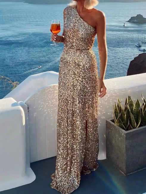 sequin-one-shoulder-slit-maxi-dress-OhSoStyled-Sophia's-Style-3