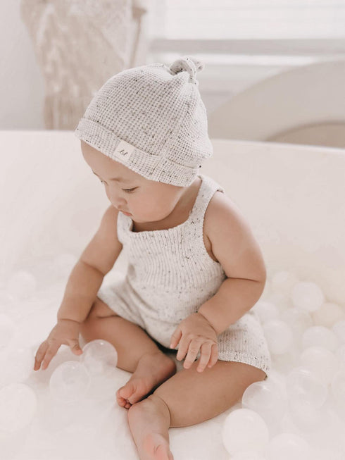 luna-luca-knotted-hat-black-speckle Luna and Luca Newborn Baby Clothes