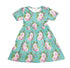 teal-flower-short-sleeve-milk-silk-dress Great Lakes kids - Sophia's Style-2