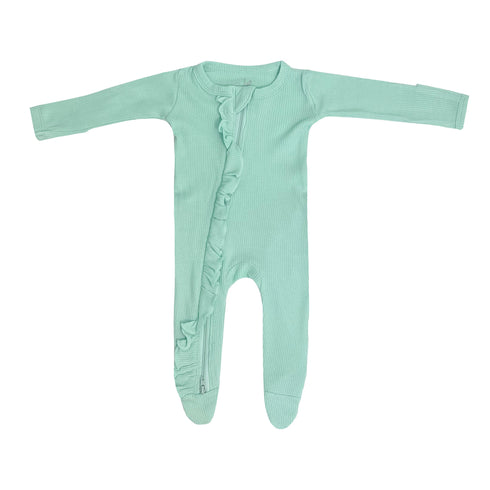 ruffle-2-way-zip-romper-waffle-mint Presley Couture at Sophia's Style--5