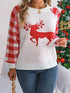 reindeer-plaid-round-neck-long-sleeve-sweater-Sophia's Style-2