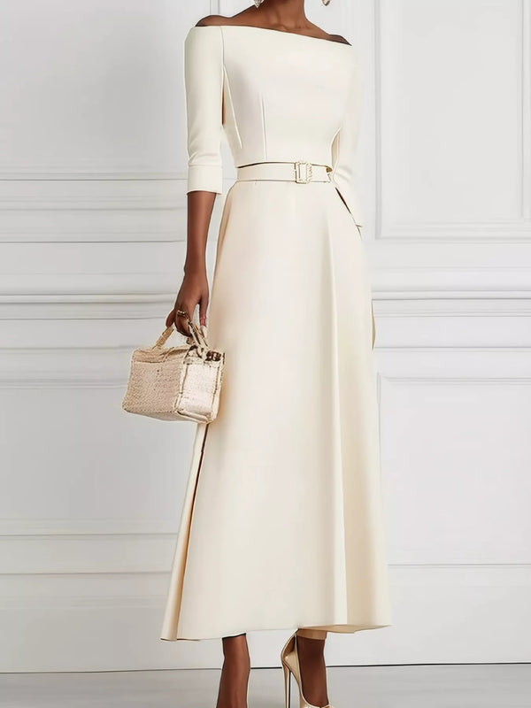 elegant-off-shoulder-belted-maxi-dress-OhSoStyled-Sophia's-Style-1
