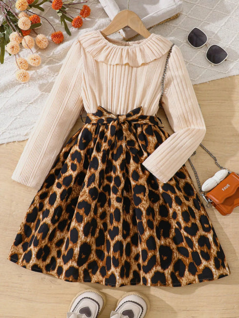 childrens-leopard-print-ruffle-collar-long-sleeve-dress-ohso-kids-sophias-style-1
