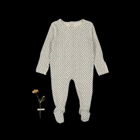 the-printed-romper-quinn-blue Lovely Littles - Sophia's StyleBack Snap Romper-1