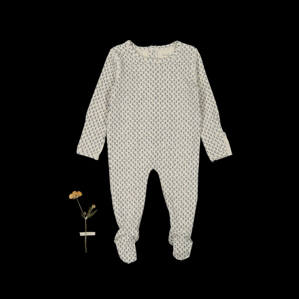 the-printed-romper-quinn-blue Lovely Littles - Sophia's StyleBack Snap Romper-1