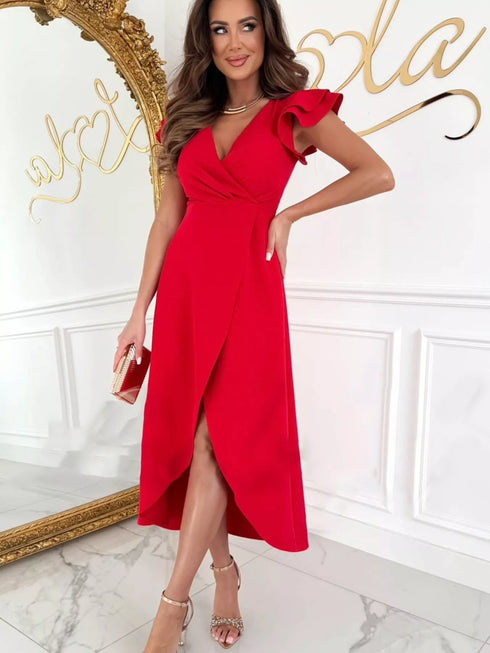 ruffle-sleeve-wrap-midi-dress-OhSoStyled-Sophia's-Style-9