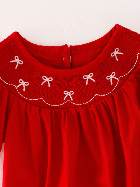 girls-bow-smocking-embroidered-red-romper Rylee Faith Designs - Sophia's Style-6