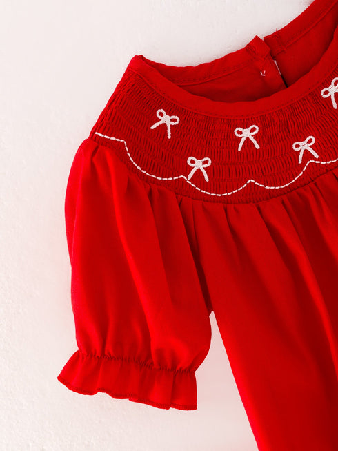 girls-bow-smocking-embroidered-red-romper Rylee Faith Designs - Sophia's Style-7