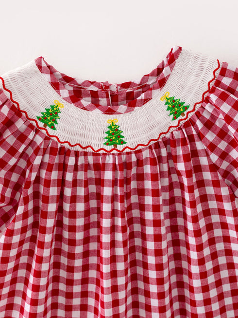 christmas-tree-smocking-embroidered-girls-dress Sophia's Style-4