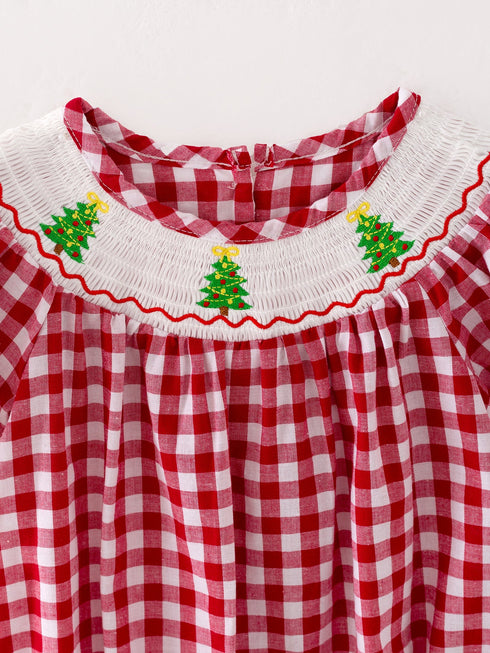 christmas-tree-smocking-embroidered-girls-romper Sophia's Style-6