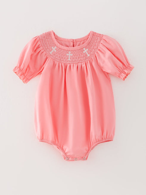 coral-smocked-church-christ-bishop-christening-girls-romper Rylee Faith Designs - Sophia's Style-4