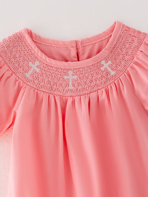 coral-smocked-church-christ-bishop-christening-girls-romper Rylee Faith Designs - Sophia's Style-5