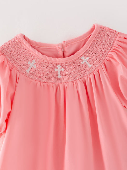 coral-smocked-church-christ-bishop-christening-dress Rylee Faith Designs - Sophia's Style-3