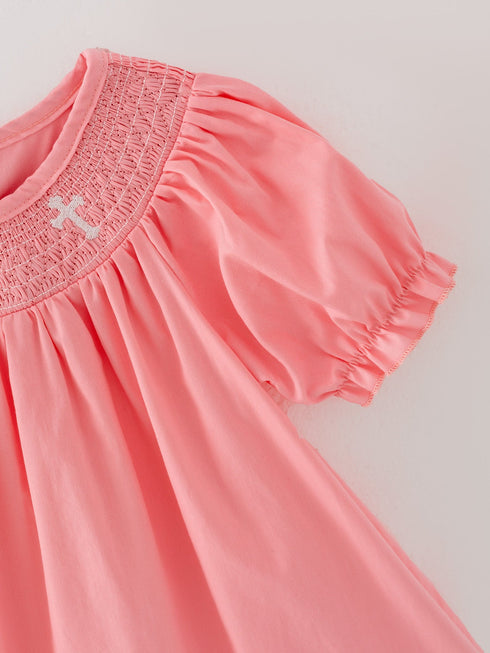 coral-smocked-church-christ-bishop-christening-dress Rylee Faith Designs - Sophia's Style-4