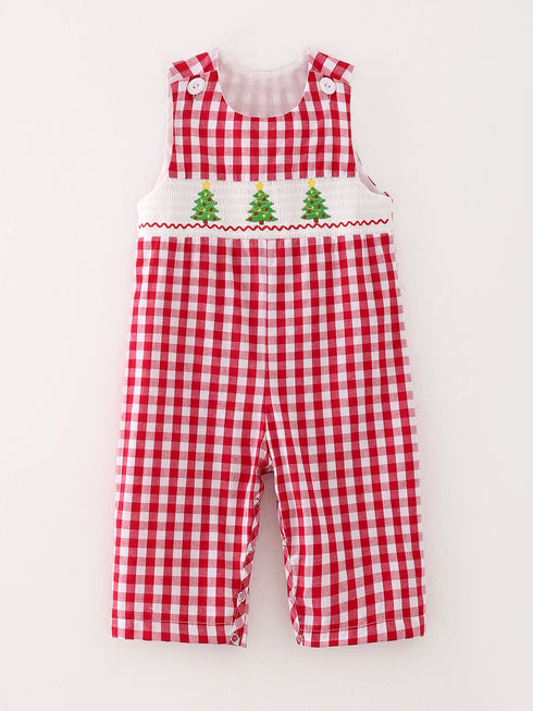 christmas-tree-smocking-embroidered-boys-romper Sophia's Style-2