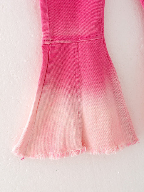 pink-gradient-denim-flared-pants Rylee Faith Designs - Sophia's Style-3