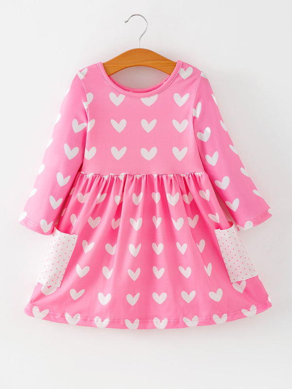 girls-valentine-s-outfit-pink-heart-long-sleeve-dress-with-pockets-rylee-faith-designs-Sophia's StyleDress-1