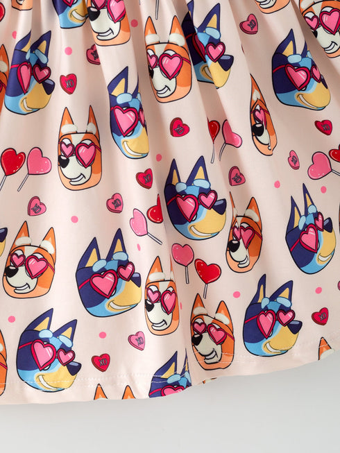 girls-valentines-day-character-print-love-lollipop-ruffle-sleeve-dress-rylee-faith-designs-Sophia's Style-3