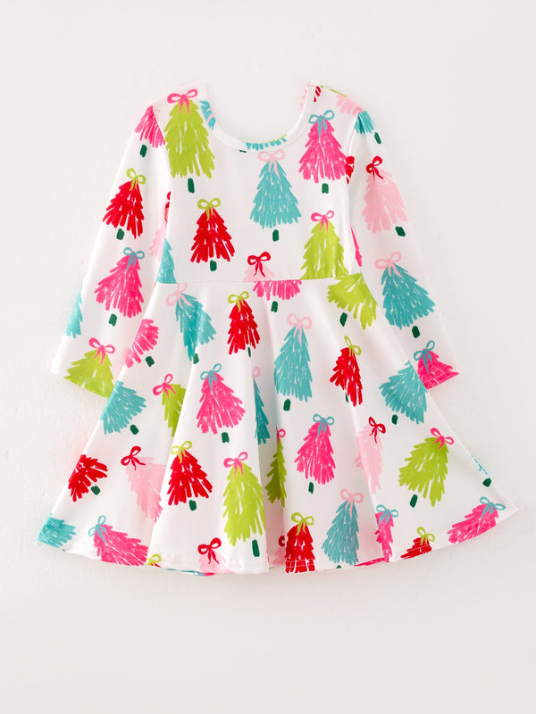 christmas-tree-print-long-sleeve-dress Rylee-Faith-Designs-Sophia's StyleDress-1