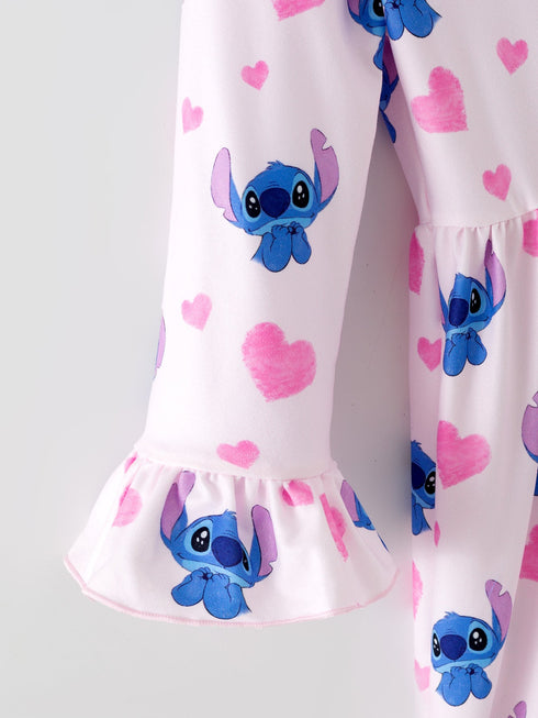 valentines-day-character-print-ruffle-long-sleeve-girls-dress-rylee-faith-designs-Sophia's Style-5