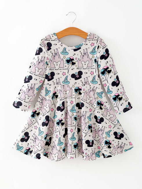 valentines-day-girls-castle-character-print-long-sleeve-dress-rylee-faith-designs-Sophia's StyleDress-1