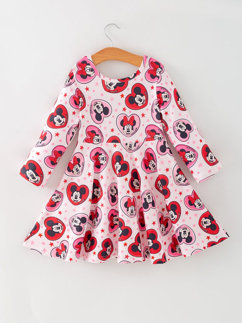 valentines-day-girls-long-sleeve-dress-pink-character-heart-outfit-rylee-faith-designs-Sophia's Style-2