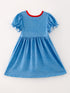 blue-farm-short-sleeve-dress Rylee-Faith-Designs-Sophia's Style-2