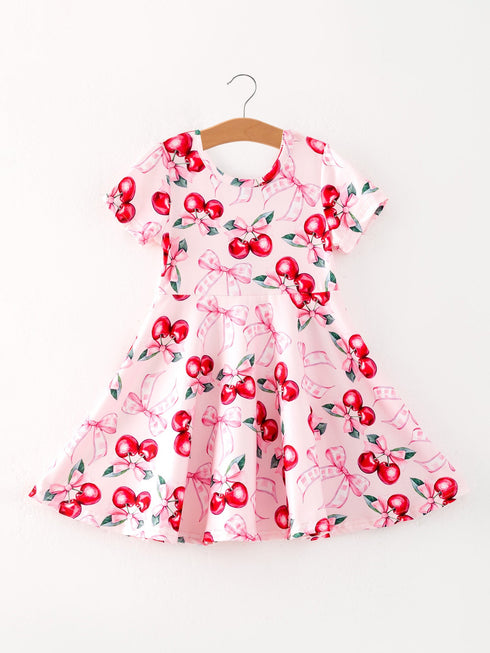 bow-cherry-cute-girls-dress Rylee Faith Designs - Sophia's StyleDress-1