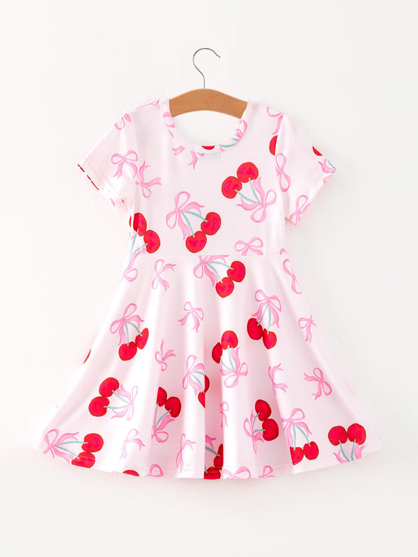 cherry-pattern-vibrant-girls-dress Rylee Faith Designs - Sophia's StyleDress-1