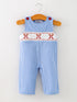 baby-boy-baseball-smocked-romper-blue-plaid-summer-outfit-Sophia's StyleRomper-1