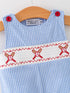 baby-boy-baseball-smocked-romper-blue-plaid-summer-outfit-Sophia's Style-2